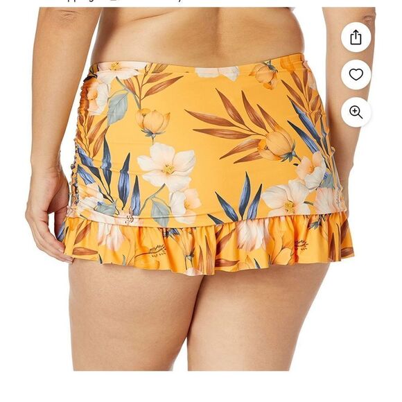 NWOT La Blanca MARIGOLD Plus Size Belle Fiore Skirted Swim Bottom - Picture 3 of 7